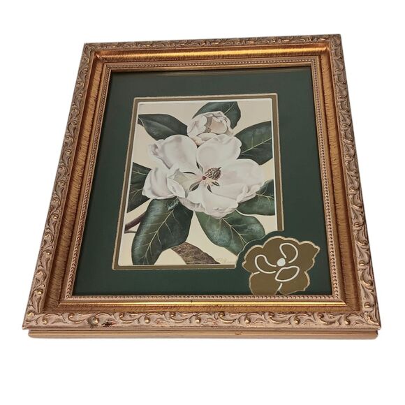 VTG Afternoon Magnolia Print By Waltraud Fuchs von Schwarzbek Matted & Framed - Picture 2 of 16